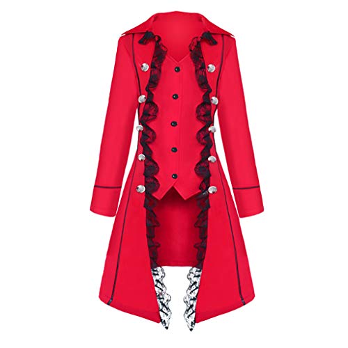 Steampunk Frack Herren Mittelalter Viktorianische Jacke Gothic Halloween Uniform Unregelmäßiger Saum Kostüme Smoking Kostüm Vampir Cosplay Palast Kleidung für Erwachsene Männer von KDEIHT