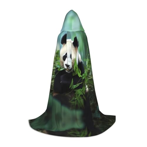 KDSEFHHCB Kapuzenumhang mit Panda-Druck, für Teenager, Halloween, Weihnachten, Party, Cosplay-Kostüm von KDSEFHHCB