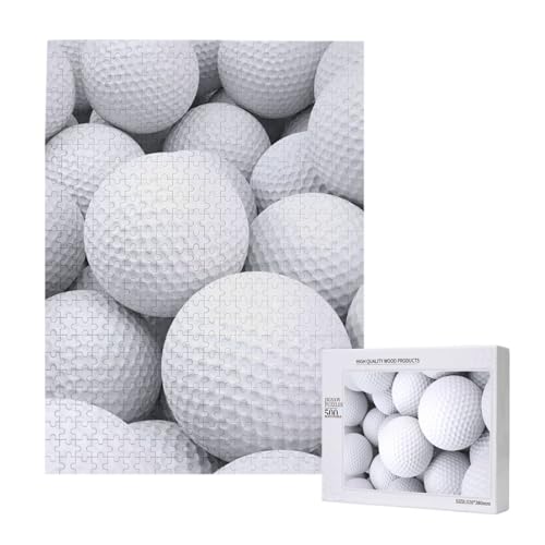 3D-Golfballmuster, 500 Teile Puzzle Holzpuzzle Spielzeug Familienspiel Wanddekoration für Erwachsene Teenager von KEDDJI