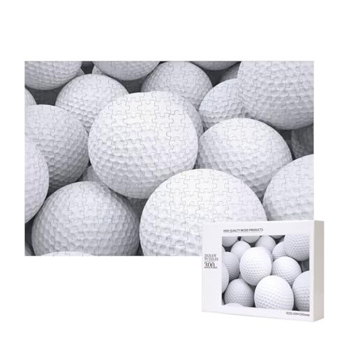 3D-Golfballmuster, Puzzle 300 Teile Holzpuzzle Spielzeug Familienspiel Wanddekoration für Erwachsene Teenager von KEDDJI