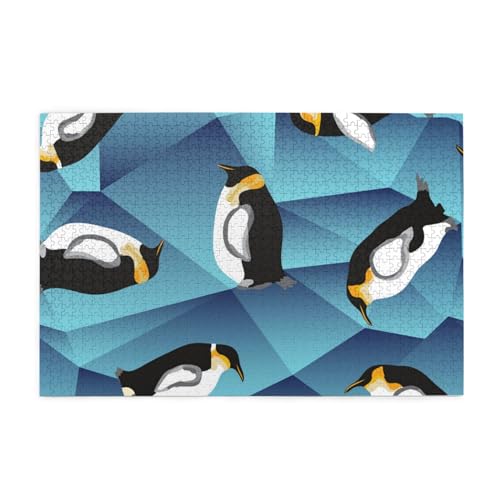 Abstrakter Polygon-Pinguin, Puzzle 1000 Teile, Holzpuzzle, Spielzeug, Familienspiel, Wanddekoration für Erwachsene und Jugendliche von KEDDJI