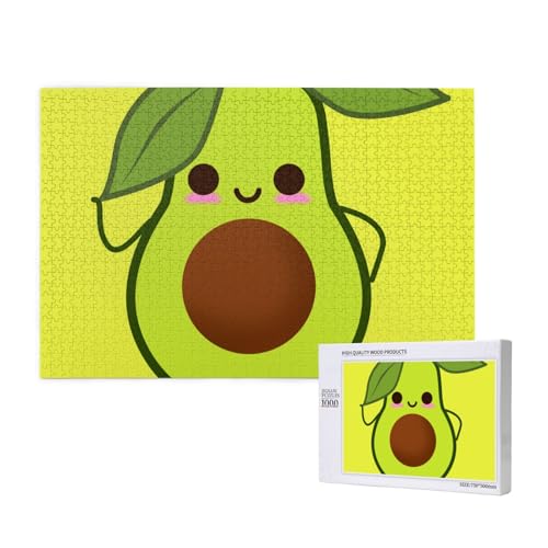 Avocado-Cartoon, Puzzle 1000 Teile, Holzpuzzle, Spielzeug, Familienspiel, Wanddekoration für Erwachsene und Teenager von KEDDJI