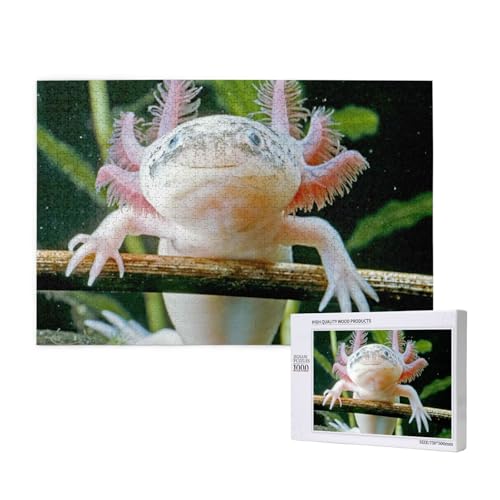 Axolotl, Puzzle 1000 Teile, Holzpuzzle, Spielzeug, Familienspiel, Wanddekoration für Erwachsene und Teenager von KEDDJI