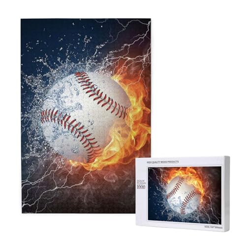 Baseball, Puzzle 1000 Teile, Holzpuzzle, Spielzeug, Familienspiel, Wanddekoration für Erwachsene und Teenager von KEDDJI