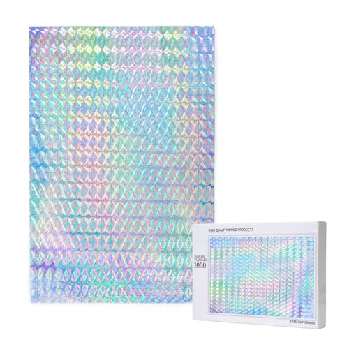 Buntes Regenbogen-Farbhologramm Holographic, Puzzle 1000 Teile, Holzpuzzle, Spielzeug, Familienspiel, Wanddekoration für Erwachsene und Teenager von KEDDJI