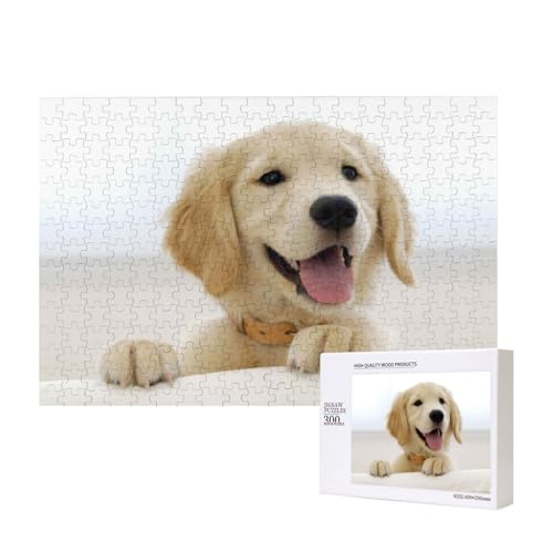 EIN Golden Retriever, Puzzle 300 Teile Holzpuzzle Spielzeug Familienspiel Wanddekoration für Erwachsene Teenager von KEDDJI