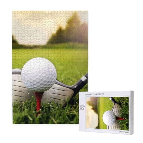 Golfspieler, Puzzle 1000 Teile, Holzpuzzle, Spielzeug, Familienspiel, Wanddekoration für Erwachsene und Teenager von KEDDJI