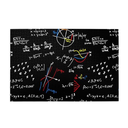 Mathematisches Muster, Puzzle 1000 Teile, Holzpuzzle, Spielzeug, Familienspiel, Wanddekoration für Erwachsene und Jugendliche von KEDDJI