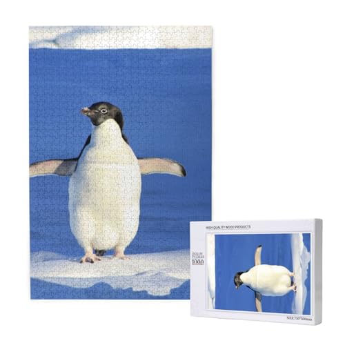 Pinguin, Puzzle 1000 Teile, Holzpuzzle, Spielzeug, Familienspiel, Wanddekoration für Erwachsene und Teenager von KEDDJI