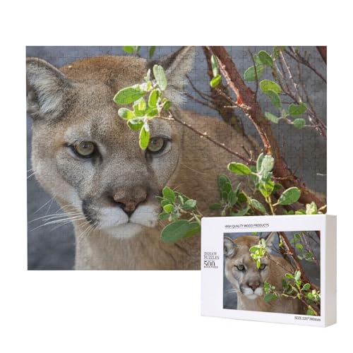 Puma, Puzzle 500 Teile, Holzpuzzle, Spielzeug, Familienspiel, Wanddekoration für Erwachsene und Teenager von KEDDJI