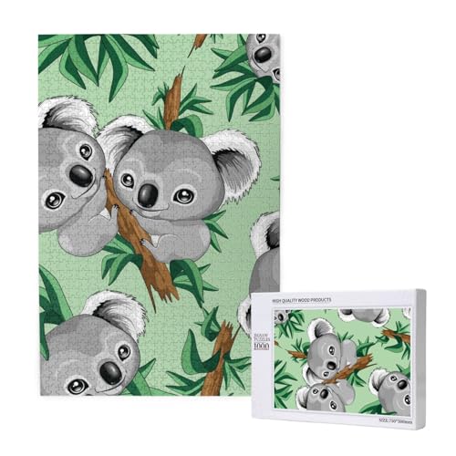 Süßer Koala, Puzzle 1000 Teile, Holzpuzzle, Spielzeug, Familienspiel, Wanddekoration für Erwachsene und Teenager von KEDDJI