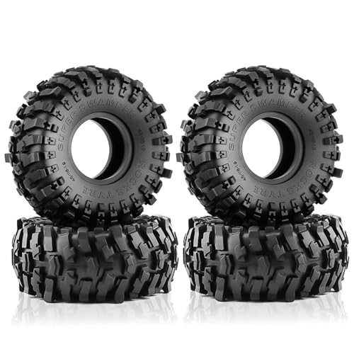 KEEDA 1,9 Zoll Gummi Reifen 118 x 45 mm Tyres für for D90 TRX4 SCX10 Pro Capra Gen8 VS4-10 FCX10 1/10 RC Crawler Auto von KEEDA