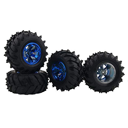 KEEDA 1: 10 RC Monster Truck Reifen und Felgen für 1/10 RC Monster Truck HSP HPI HIMOTO Tamiya Kyosho(Blau) von KEEDA