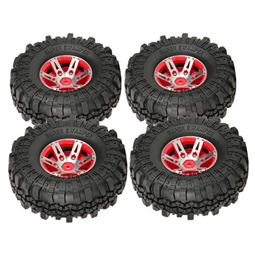 KEEDA 110mm 1,9 Zoll Metall Beadlock Räder und Gummireifen für 1/10 RC Rock Crawler Car Axial SCX10 TRX4 RC4WD D90 TF2 von KEEDA