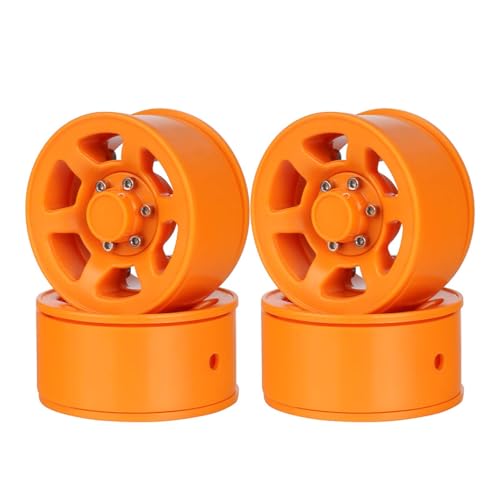 KEEDA Durchmesser 46mm Kunststoff 1,55 Zoll Beadlock Felgen für RC Crawler Car Axial AX90069 UTB18 MST JIMNY (Orange) von KEEDA