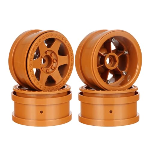 KEEDA Durchmesser 64mm Kunststoff 2,2 Zoll Beadlock Felgen Räder Teil für SCX10 TRX4 TRX6 RR10 RBX10 VS4-10 Gen8 1/10 RC Crawler Car Truck (Bronze) von KEEDA