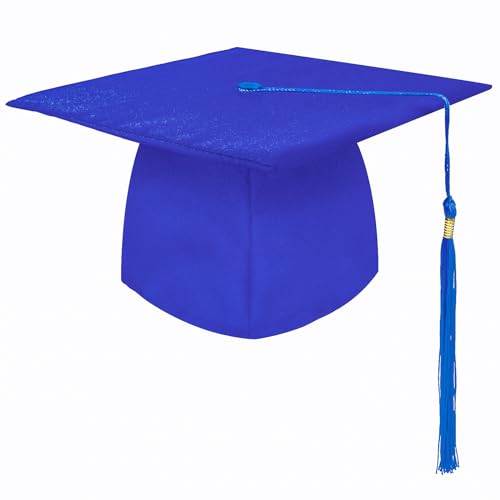 KEELYY Bachelor Hut Doktorhut Graduation Cap Verstellbar Abschluss Hut Absolventenhut für Abschlussfeiern vom Studium, Universität, Hochschule, Abitur - BLUE von KEELYY