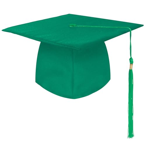 KEELYY Bachelor Hut Doktorhut Graduation Cap Verstellbar Abschluss Hut Absolventenhut für Abschlussfeiern vom Studium, Universität, Hochschule, Abitur - GREEN von KEELYY