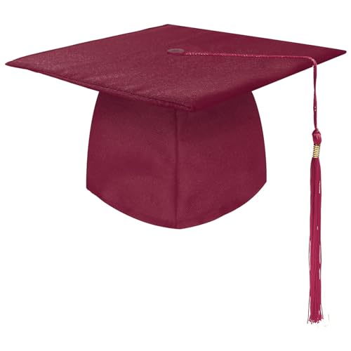 KEELYY Bachelor Hut Doktorhut Graduation Cap Verstellbar Abschluss Hut Absolventenhut für Abschlussfeiern vom Studium, Universität, Hochschule, Abitur - MAROON von KEELYY