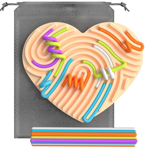 KEEPAQ Sensory Activity Board für Kinder 3+ und Erwachsene, Sensorische Brett Spielzeug für Beruhigung, Stressangst, ADHD und Autismus, Silikon Zappelkissen und 13 Fäden (B-rosa) von KEEPAQ