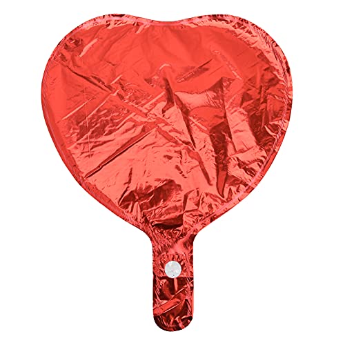 50 Stück Rote Luftballons in Herzform, Helle Farbe, Aluminiumfolie, Dekorativer Ballon für Zuhause, Party, Hochzeiten von KENANLAN