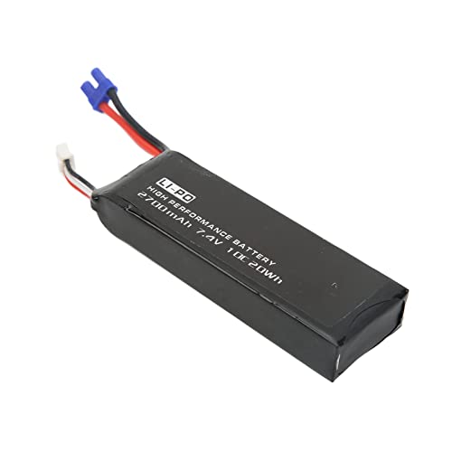 KENANLAN 7,4 V Lipo-Akku, Schwarz, 10 C, 2700 MAh, EC2-Stecker, Weiblich, Stabil, Präziser RC-Drohnen-Lipo-Akku den Reparatur-Ersatz von KENANLAN