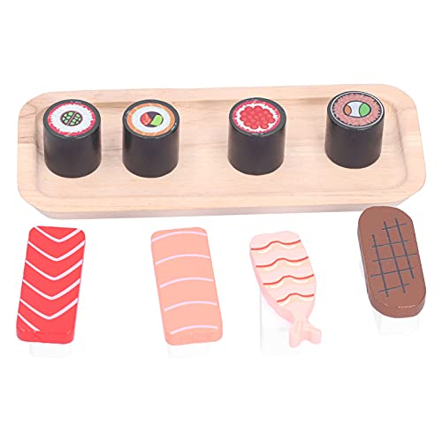 KENANLAN Holz Sushi Restaurant Pretend Play Set Essen Erkennen Spielzeug Kinder Küche Pretend Spielzeug von KENANLAN