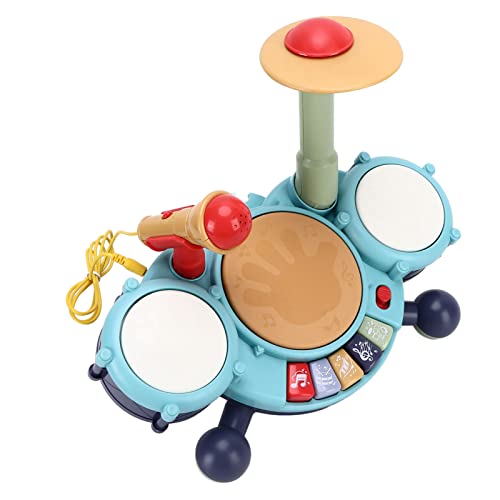 KENANLAN Kleinkind Schlagzeug Set, Elektronisch, Multifunktional, Sicher, Helle Farben, Baby Instrumente mit Mikrofon für Kinder, Spielzeug, von KENANLAN