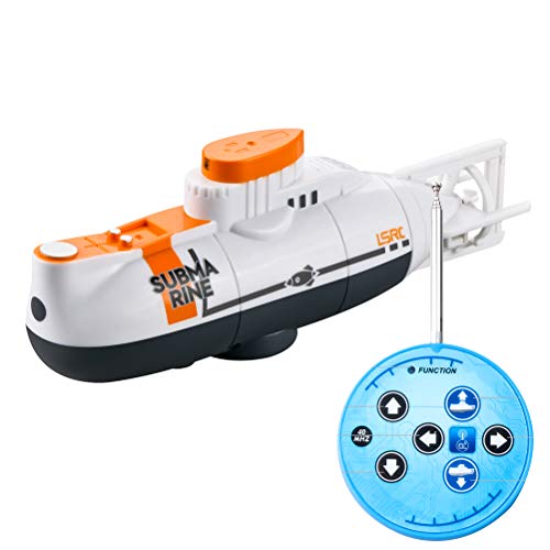 KENANLAN Mini ferngesteuertes U Boot,RC 6 Kanäle Fernbedienung Unter Wasser Schiff RC U Boot Modell Kinder Lernspielzeug für Kinder (Weiß) von KENANLAN