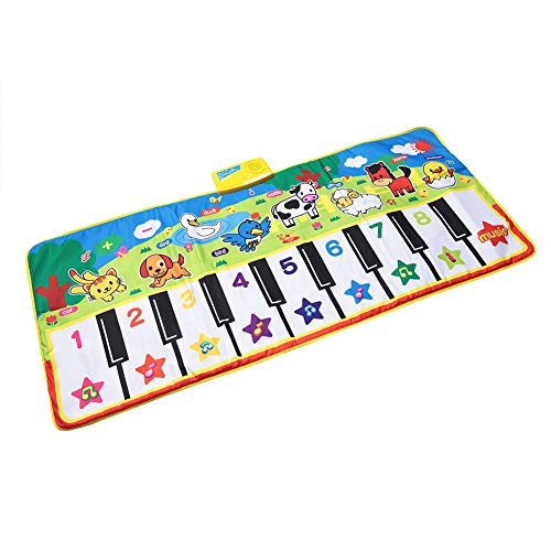 KENANLAN Musikalische Klaviermatte, Tragbare Kinder Musikalische Klaviermatte Klaviertastatur Spielzeug Teppich Baby Früherziehung Decke Baby von KENANLAN