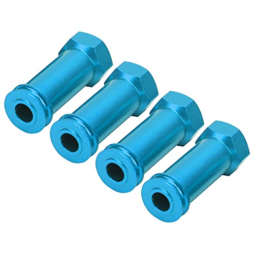 KENANLAN Naben Sechskant Adapter, RC Radnabe aus Aluminiumlegierung, Verlängerter Sechskant Verlängerungsadapter für WLToys 144001 1/14 RC Car (Blau) von KENANLAN