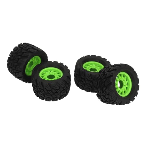 KENANLAN RC Autoreifen, 4 Stück RC und Reifen Unebene Textur Starker Grip Verdickte Gewichtete Ersatz RC Gummireifen für 1/8 1/10 RC Autos von KENANLAN