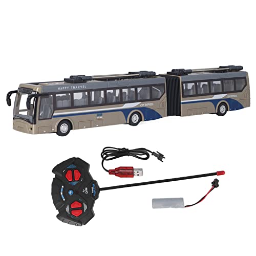 KENANLAN RC Schulbus Spielzeug, Ferngesteuerter Bus, 2,4 G, Stadtbus Spielzeug, Klassischer Babybus, 4 Kanal Stadt Klassiker Bus, 1:48, Hochsimuliertes Busfahrzeug, Weihnachtsparty (Gold) von KENANLAN