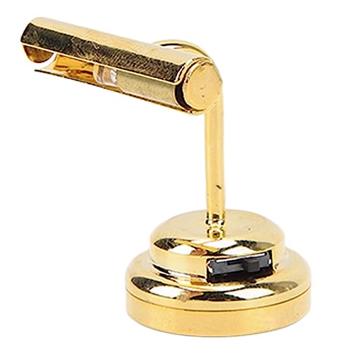 Puppenhaus Wandlampe, Puppenhaus Miniatur Wandlampe, Mini LED Puppenhaus Wandleuchte mit Batterie für 1/12 Puppenhaus Möbeldekoration, Gold von KENANLAN