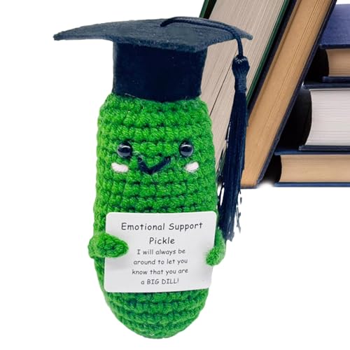 KERALI Emotionale Unterstützung Pickle, Pickle Häkelpuppe, süße gestrickte Gurkenpuppen Pickle Toys, emotionale Unterstützung Pickle Gurke Häkelpuppe für Frauen, Jungen, Mädchen von KERALI