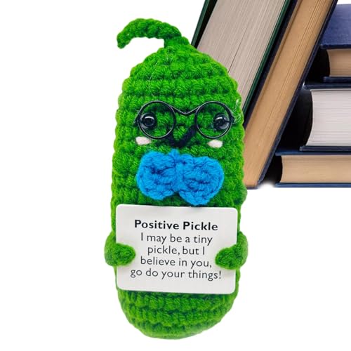 KERALI Emotionale Unterstützung Pickle, Pickle Häkelpuppe, süße gestrickte Gurkenpuppen Pickle Toys, emotionale Unterstützung Pickle Gurke Häkelpuppe für Frauen, Jungen, Mädchen von KERALI