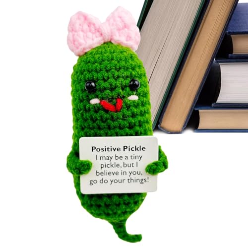 KERALI Emotionale Unterstützung Pickle, Pickle Häkelpuppe, süße gestrickte Gurkenpuppen Pickle Toys, emotionale Unterstützung Pickle Gurke Häkelpuppe für Frauen, Jungen, Mädchen von KERALI