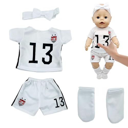 KERANEET Kleidung Outfits für Baby Puppen Puppenkleidung Baby Born Kleidung Sommer Kleidung für 35-43 cm Baby Born Zubehör Geschenke für Mädchen Jungen von KERANEET