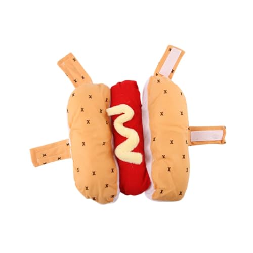 KESOTO Hundekostüm Im Hot Dog Stil für Haustiere, Party Outfit für Kleine Hunde, L von KESOTO