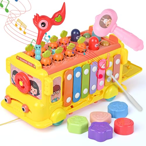 Montessori Spielzeug ab 1 Jahr, KETIEE 13 in 1 Hammerspiel Motorikspielzeug Xylophon Musikalische Spielzeug Karotten Steckspiel Sortierspiel Motorikwürfel Geschenk Kinderspielzeug 2 3 4 5 6 Jahre alt Montessori Spielzeug ab 1 Jahr, KETIEE 13 in 1 Hammerspiel Motorikspielzeug Xylophon Musikalische Spielzeug Karotten Steckspiel Sortierspiel Motorikwürfel Geschenk Kinderspielzeug 2 3 4 5 6 Jahre alt von KETIEE