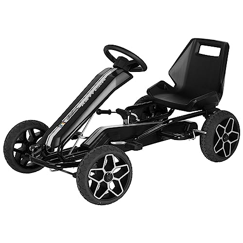 Kettler Kettcar Evolution – Gokart für Kinder ab 5 Jahren mit 6-Fach verstellbarem Sitz und Pedalen – TÜV-geprüft – Schwarz von KETTLER