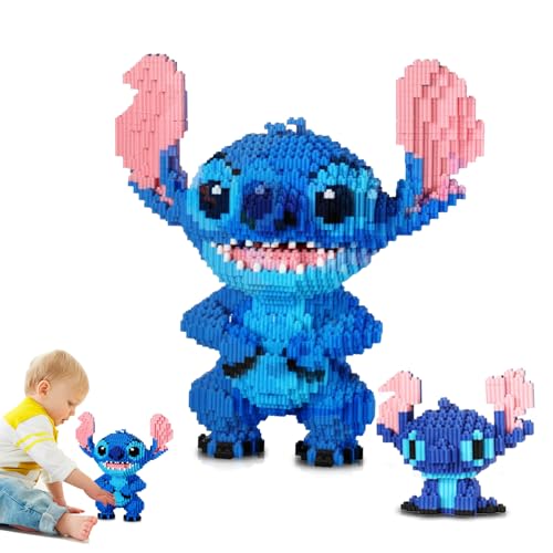 2Pcs Building Blocks Set, lilo und lilo-blöcke, Lilo & Stitch Nano Building Blocks, Miniatur Bausteine Puzzle, lilo & stitch building blocks, Stich Toy Cartoon Kinder pädagogisches Spielzeug Puzzle von KEXIKEXI