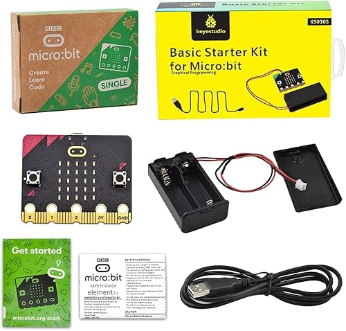 KEYESTUDIO BBC Micro: bit V2 PC Component Kit Educational Coding Kit mit Micro bit V2.2 Board von KEYESTUDIO