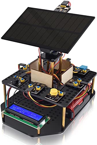 KEYESTUDIO DIY Solar Tracking Electronic Kit for Arduino UN0, Temperature and Humidity Sensor,BH1750 Light Sensor etc.Educational Programming Gift for 14+ Teens Adults von KEYESTUDIO