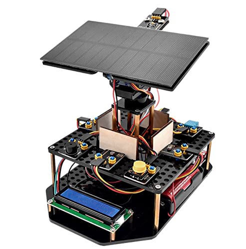 KEYESTUDIO DIY Solar Tracking Electronic Kit for Arduino UNO IDE, Temperature and Humidity Sensor,BH1750 Light Sensor etc.Edu Programming Gift for Adults von KEYESTUDIO