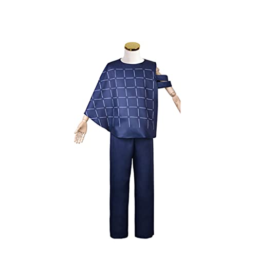 Anime Mahito Cosplay Kostüm Top Hosen Uniform Outfits Für Halloween Für Erwachsene,Blue-3XL von KEYGEM