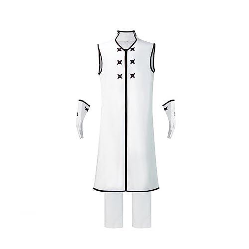 Anime Meliodas Cosplay Kostüm Uniform Weiße Tops Hosenhandschuhe Vollessatz,L-Set von KEYGEM