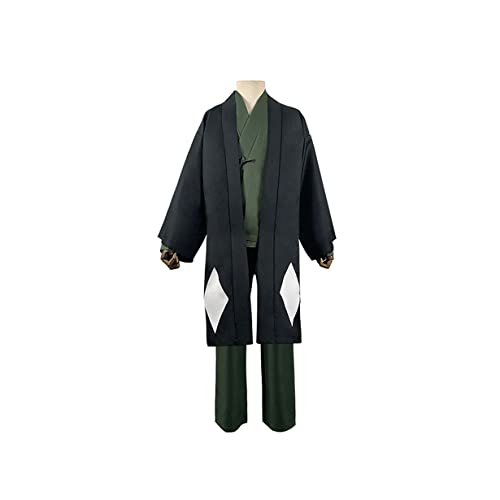 Anime Urahara Kisuke Cosplay Kostüm Kimono Halloween Outfit Mit Hut,Set-L von KEYGEM