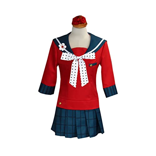 Harukawa Maki Cosplay Kostüm Anime JK Schule Uniform Halloween Sailor Anzug,Red-M von KEYGEM