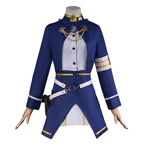 KEYGEM Vladilena Milize Cosplay-Kostüm Uniform Kleid Full Set Halloween Party,Blue-L von KEYGEM